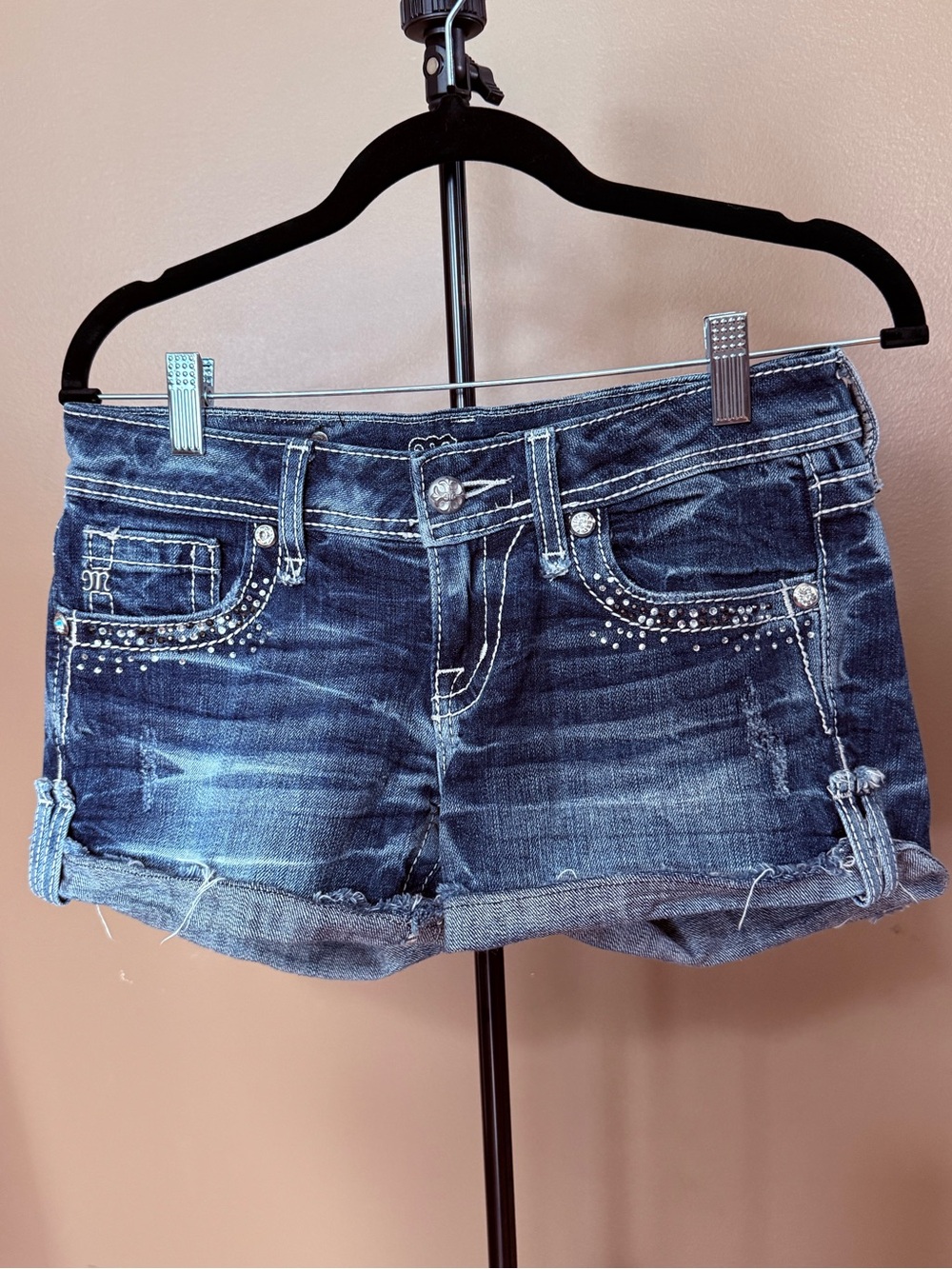 Miss Me Distressed Denim Cut-Off Shorts